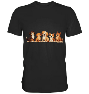Fünf süße Cartoon - Hunde – Perfektes Geschenk für Hundefreunde - Premium Shirt - Bright Lights Arts