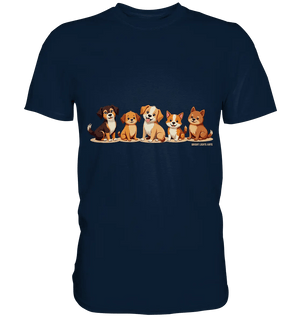 Fünf süße Cartoon - Hunde – Perfektes Geschenk für Hundefreunde - Premium Shirt - Bright Lights Arts