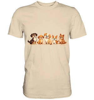 Fünf süße Cartoon - Hunde – Perfektes Geschenk für Hundefreunde - Premium Shirt - Bright Lights Arts
