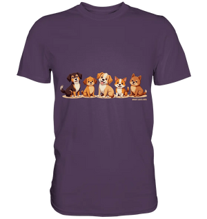 Fünf süße Cartoon - Hunde – Perfektes Geschenk für Hundefreunde - Premium Shirt - Bright Lights Arts