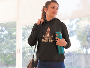 Premium Hoodie mit INNER FIRE von Bright Light Arts im natürlichen Lifestyle-Look