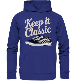 Keep It Classic – Retro - Design mit kultigen Sneakern - Organic Hoodie - Bright Lights Arts
