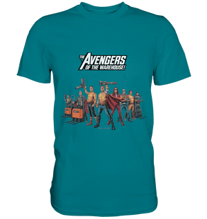 Lagerhelden – Humorvolle und kreative Teamwork Kunst - Premium Shirt - Bright Lights Arts