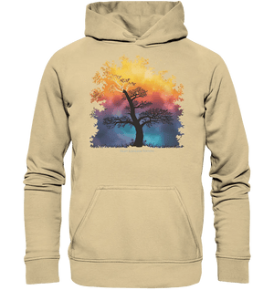 Licht & Schatten – Magische Baumlandschaft mit Sternbild - Basic Unisex Hoodie - Bright Lights Arts