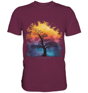 Licht & Schatten – Magische Baumlandschaft mit Sternbild - Premium Shirt - Bright Lights Arts