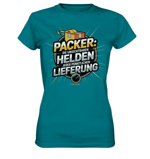 PACKER: Unsichtbare Helden der Logistik – Ein Design für Berufsstolz - Ladies Premium Shirt - Bright Lights Arts