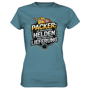 PACKER: Unsichtbare Helden der Logistik – Ein Design für Berufsstolz - Ladies Premium Shirt - Bright Lights Arts