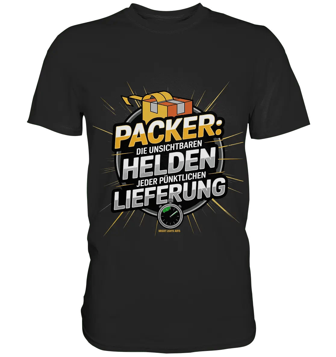PACKER: Unsichtbare Helden der Logistik – Ein Design für Berufsstolz - Premium Shirt - Bright Lights Arts