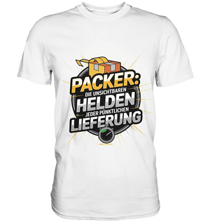 PACKER: Unsichtbare Helden der Logistik – Ein Design für Berufsstolz - Premium Shirt - Bright Lights Arts