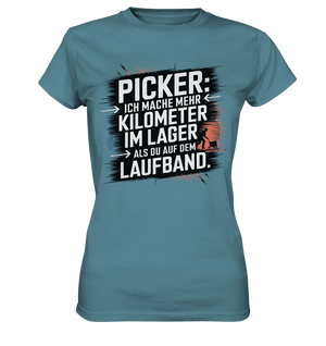 Picker – Kilometerjagd im Lager, neu definiert - Ladies Premium Shirt - Bright Lights Arts