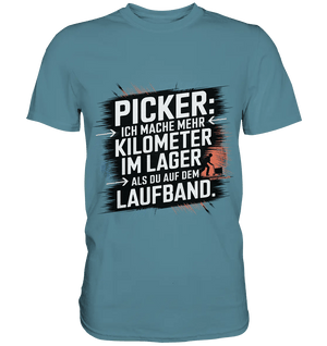 Picker – Kilometerjagd im Lager, neu definiert - Premium Shirt - Bright Lights Arts