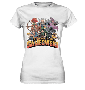 The Great Gameowski – Comic - Gaming - Abenteuer in epischer Farbwelt - Ladies Premium Shirt - Bright Lights Arts