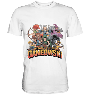 The Great Gameowski – Comic - Gaming - Abenteuer in epischer Farbwelt - Premium Shirt - Bright Lights Arts