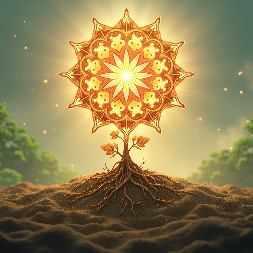 Terra-Lumina-Leuchtendes-Mandala-aus-Erde-Licht-Leben Bright Lights Arts