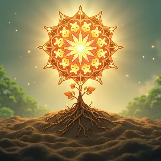 Terra-Lumina-Leuchtendes-Mandala-aus-Erde-Licht-Leben Bright Lights Arts