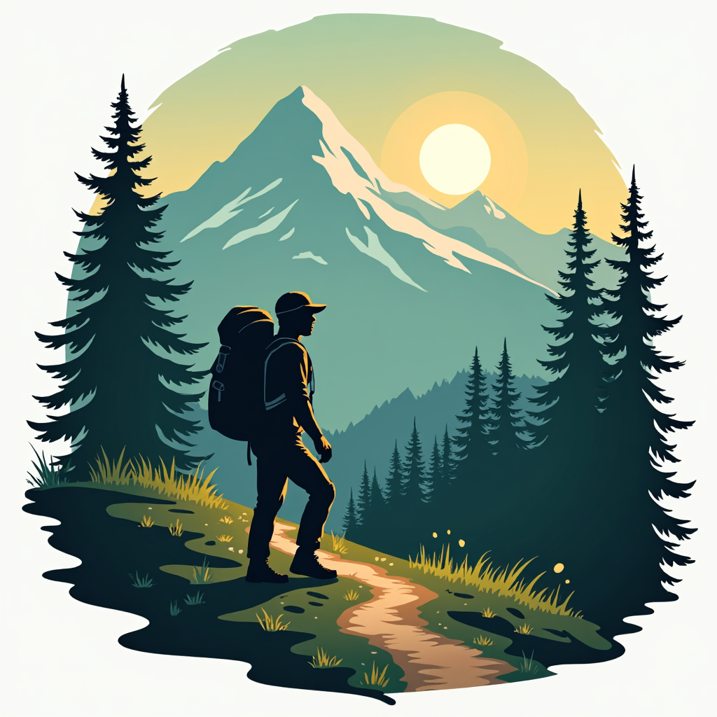 Wandern-Natur Bright Lights Arts