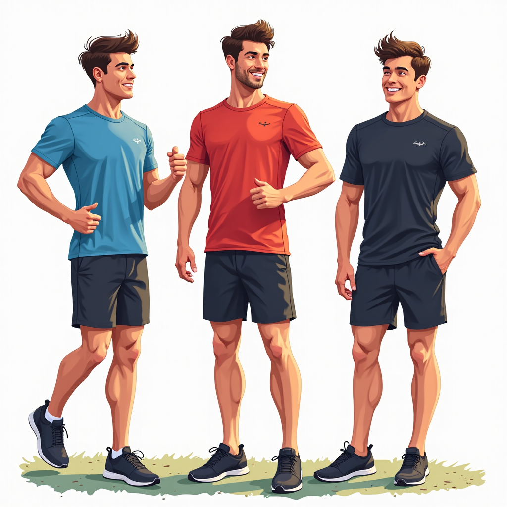 Sport-T-Shirt-Men Bright Lights Arts