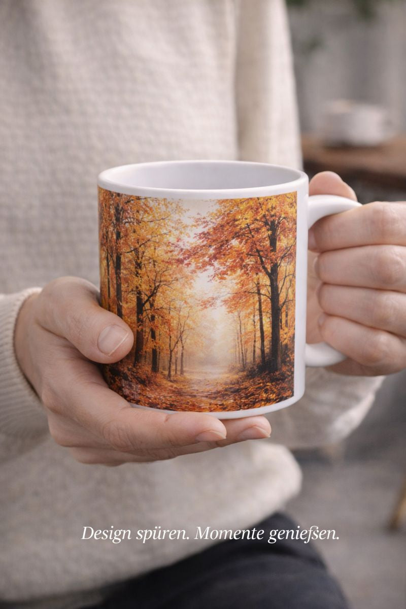 Keramiktasse von Bright Light Arts mit matt-weißer Oberfläche, hochwertigem Sublimationsdruck und modernem Design