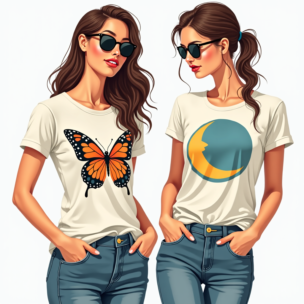 Ladies T-Shirts - Bright Lights Arts
