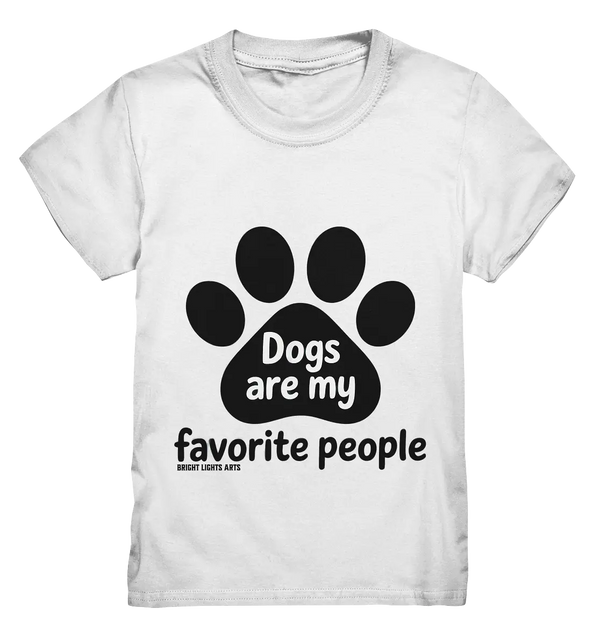 .dogs are my favorite people - heartfelt pet art - Kids Premium Shirt Bright Lights Arts