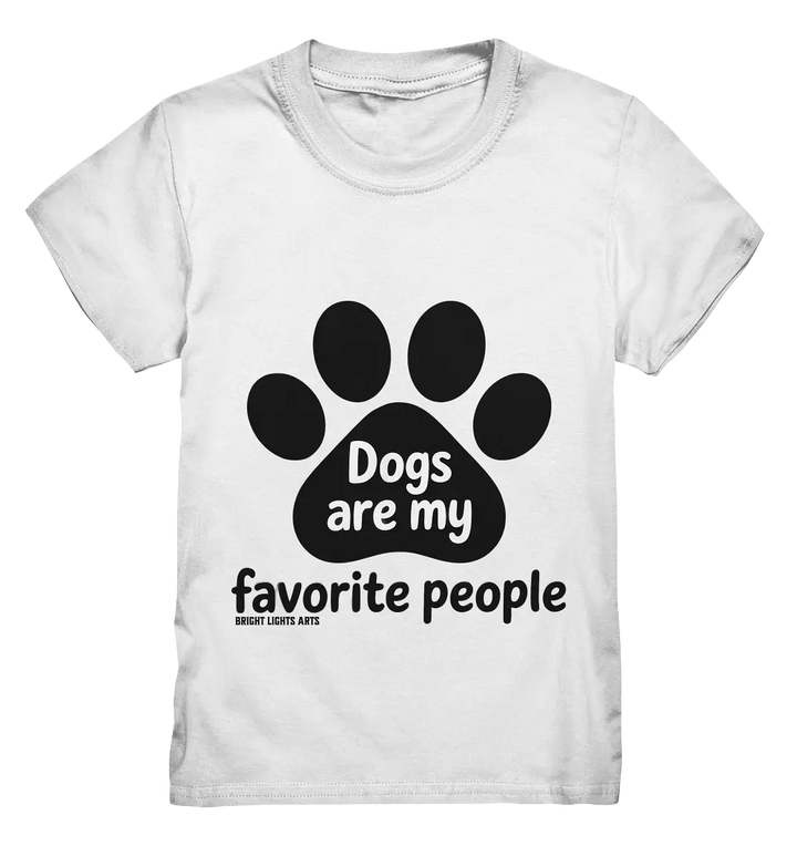 .dogs are my favorite people - heartfelt pet art - Kids Premium Shirt Bright Lights Arts
