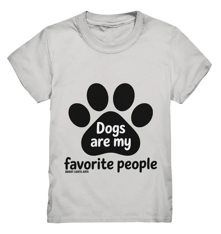 .dogs are my favorite people - heartfelt pet art - Kids Premium Shirt Bright Lights Arts