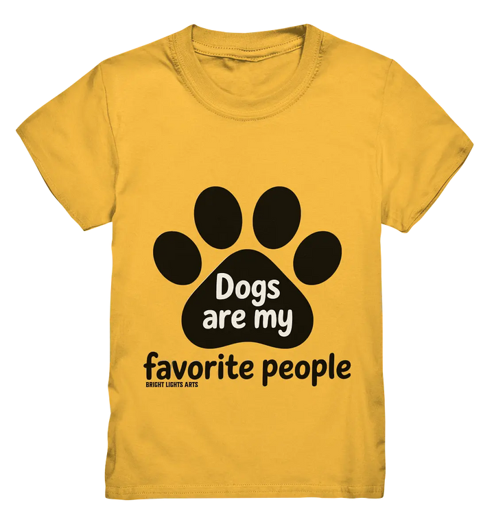 .dogs are my favorite people - heartfelt pet art - Kids Premium Shirt Bright Lights Arts