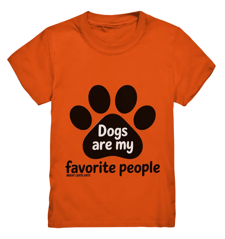 .dogs are my favorite people - heartfelt pet art - Kids Premium Shirt Bright Lights Arts