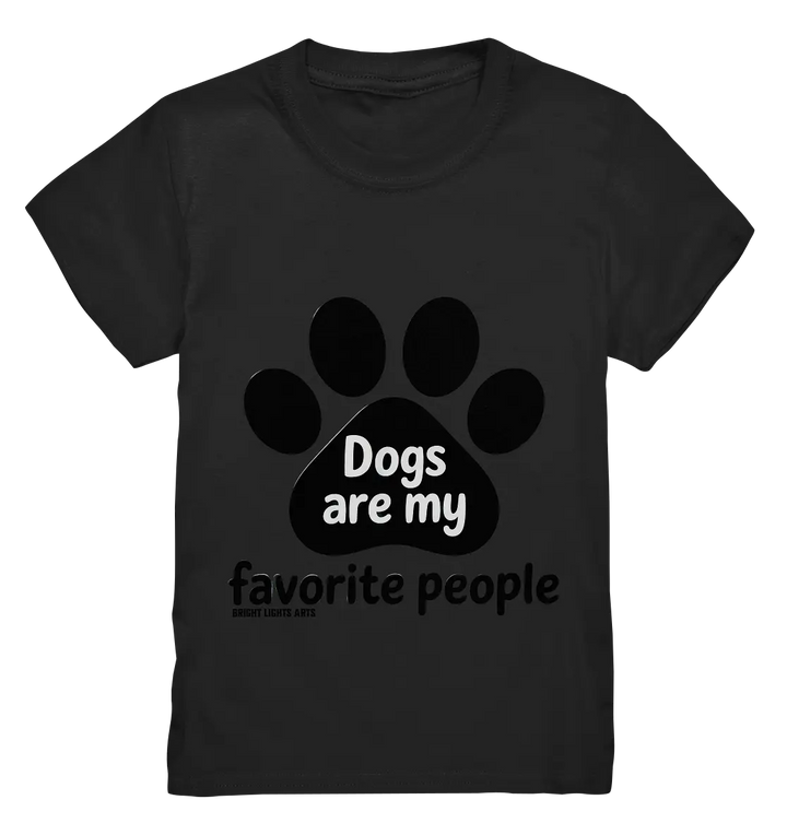 .dogs are my favorite people - heartfelt pet art - Kids Premium Shirt Bright Lights Arts