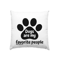 .dogs are my favorite people - heartfelt pet art - Kissen 40x40cm Bright Lights Arts