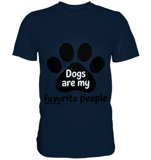 .dogs are my favorite people - heartfelt pet art - Premium Shirt Bright Lights Arts