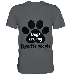 .dogs are my favorite people - heartfelt pet art - Premium Shirt Bright Lights Arts