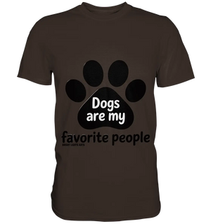 .dogs are my favorite people - heartfelt pet art - Premium Shirt Bright Lights Arts