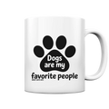 .dogs are my favorite people - heartfelt pet art - Tasse glossy Bright Lights Arts