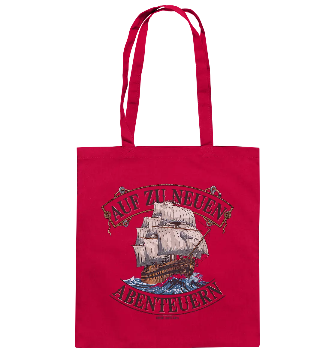 AUF ZU NEUEN ABENTEUERN – Inspirierendes Segelschiff-Design - Baumwolltasche Bright Lights Arts