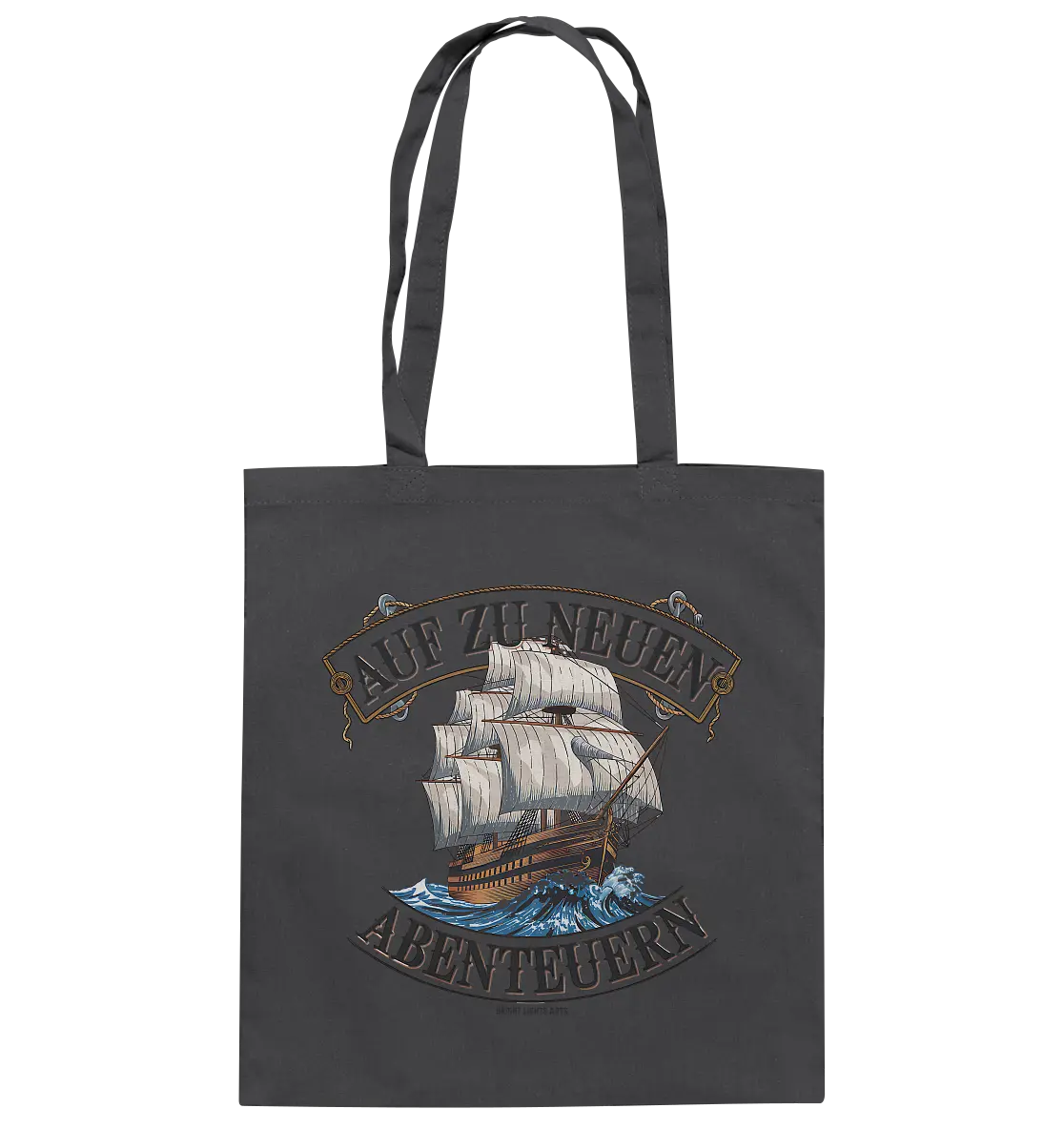 AUF ZU NEUEN ABENTEUERN – Inspirierendes Segelschiff-Design - Baumwolltasche Bright Lights Arts