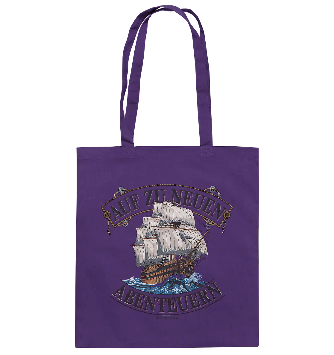 AUF ZU NEUEN ABENTEUERN – Inspirierendes Segelschiff-Design - Baumwolltasche Bright Lights Arts