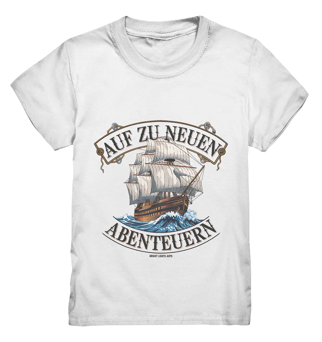 AUF ZU NEUEN ABENTEUERN – Inspirierendes Segelschiff-Design - Kids Premium Shirt Bright Lights Arts