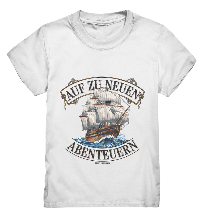 AUF ZU NEUEN ABENTEUERN – Inspirierendes Segelschiff-Design - Kids Premium Shirt Bright Lights Arts