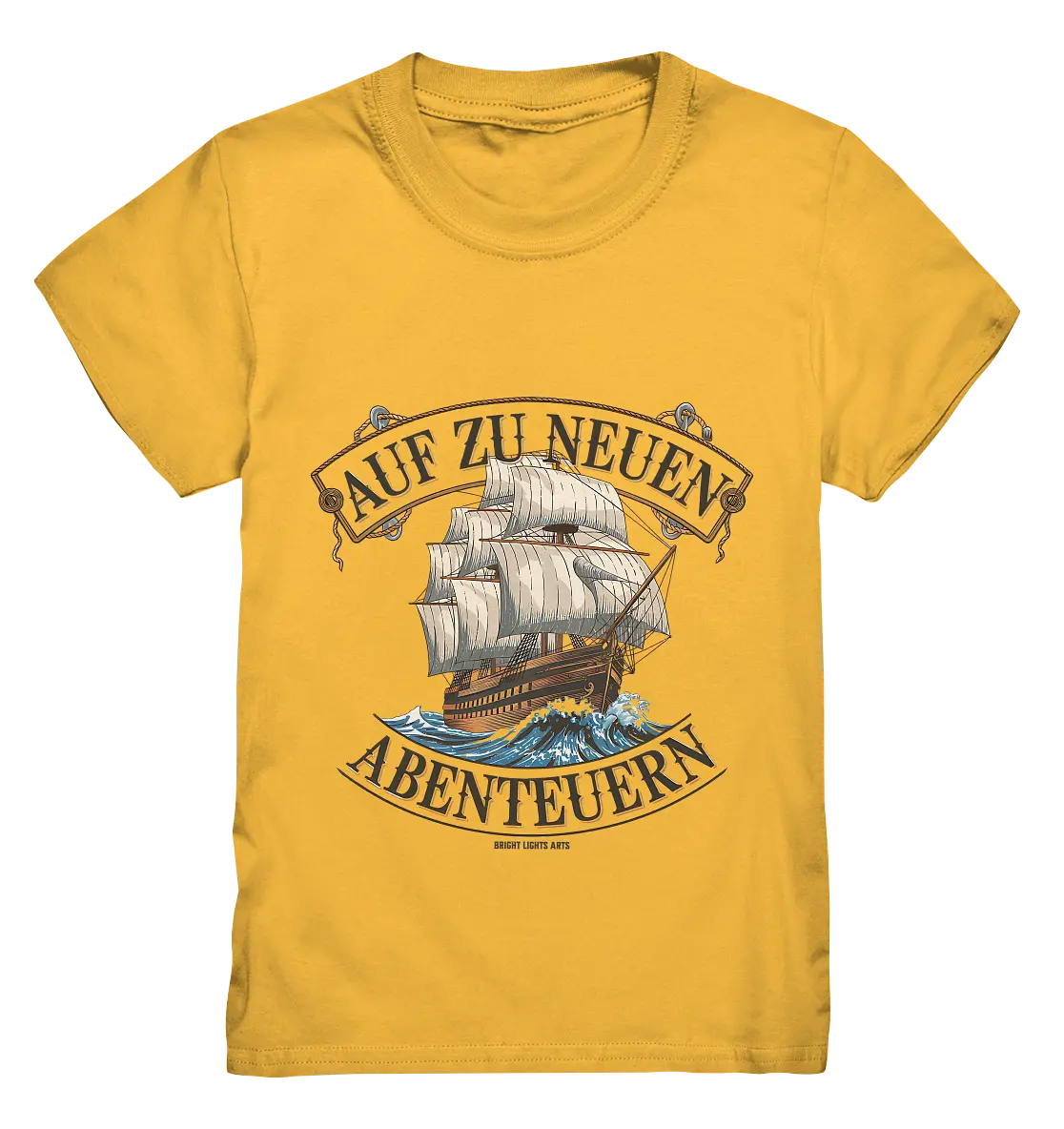 AUF ZU NEUEN ABENTEUERN – Inspirierendes Segelschiff-Design - Kids Premium Shirt Bright Lights Arts