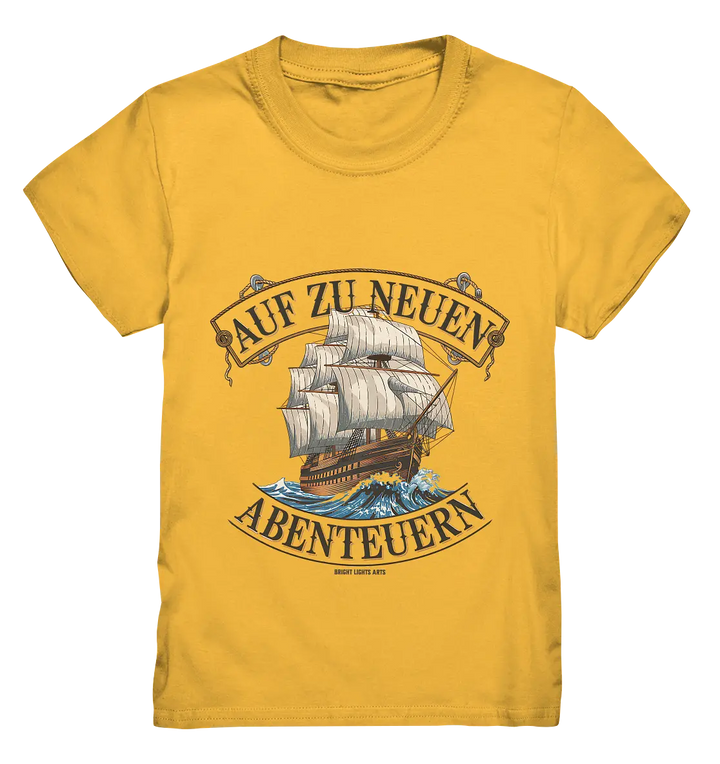 AUF ZU NEUEN ABENTEUERN – Inspirierendes Segelschiff-Design - Kids Premium Shirt Bright Lights Arts
