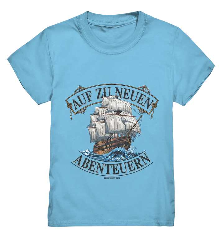 AUF ZU NEUEN ABENTEUERN – Inspirierendes Segelschiff-Design - Kids Premium Shirt Bright Lights Arts