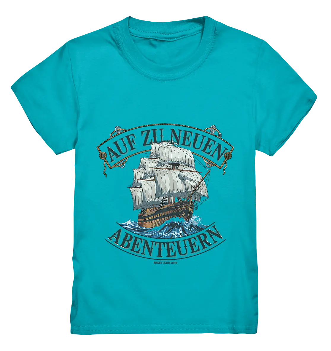 AUF ZU NEUEN ABENTEUERN – Inspirierendes Segelschiff-Design - Kids Premium Shirt Bright Lights Arts