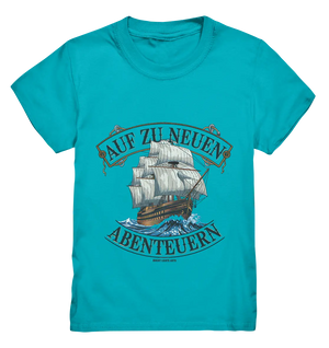 AUF ZU NEUEN ABENTEUERN – Inspirierendes Segelschiff-Design - Kids Premium Shirt Bright Lights Arts