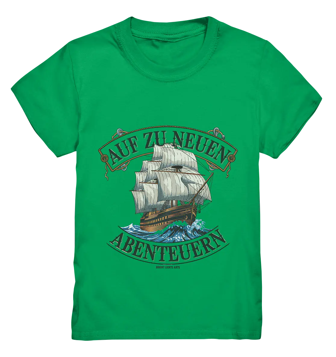 AUF ZU NEUEN ABENTEUERN – Inspirierendes Segelschiff-Design - Kids Premium Shirt Bright Lights Arts