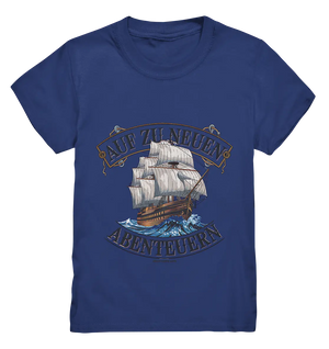 AUF ZU NEUEN ABENTEUERN – Inspirierendes Segelschiff-Design - Kids Premium Shirt Bright Lights Arts