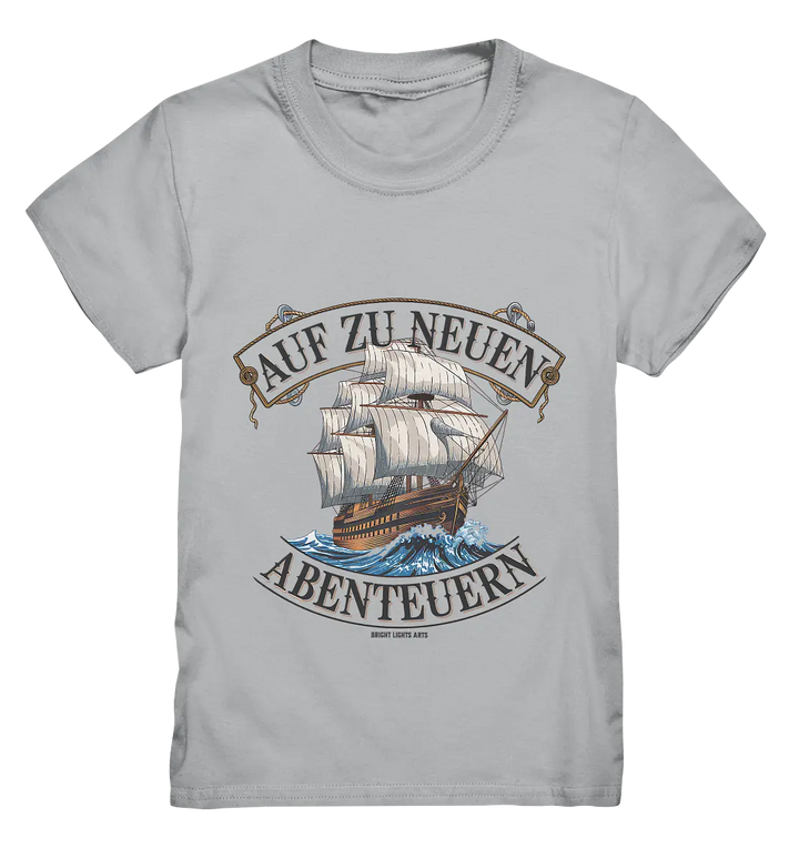 AUF ZU NEUEN ABENTEUERN – Inspirierendes Segelschiff-Design - Kids Premium Shirt Bright Lights Arts