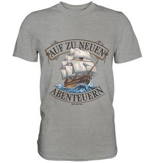 AUF ZU NEUEN ABENTEUERN – Inspirierendes Segelschiff-Design - Premium Shirt Bright Lights Arts
