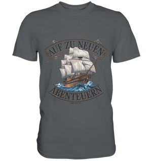 AUF ZU NEUEN ABENTEUERN – Inspirierendes Segelschiff-Design - Premium Shirt Bright Lights Arts