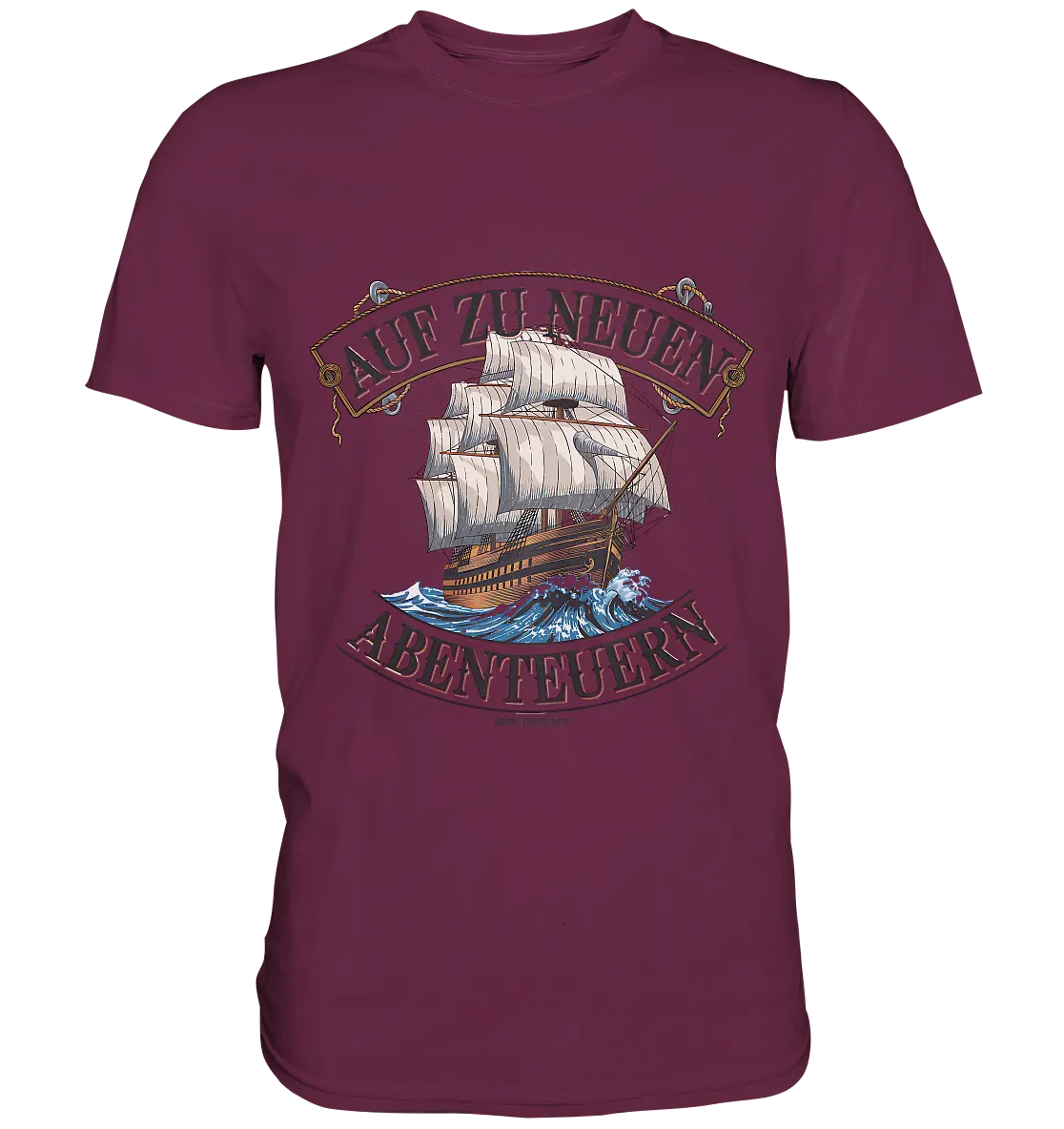 AUF ZU NEUEN ABENTEUERN – Inspirierendes Segelschiff-Design - Premium Shirt Bright Lights Arts